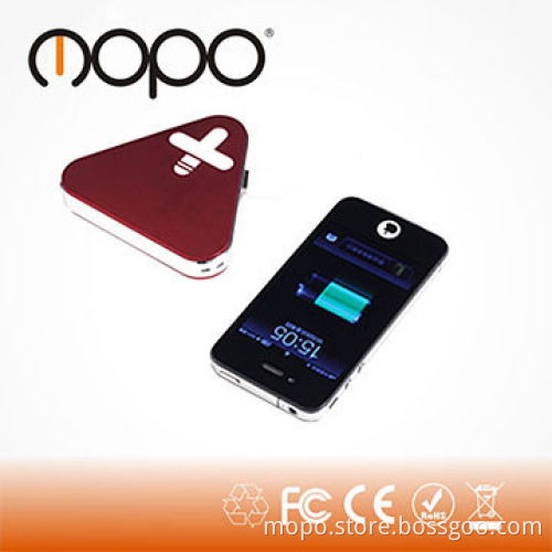 Triangle portable power bank aluminium middle frame battery charger